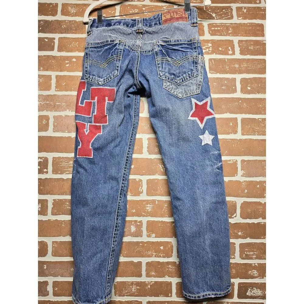 14 X‎ 26 Junior Y2k Skater Rock Jeans Stars And Stripes Northshore LTY Surfer
